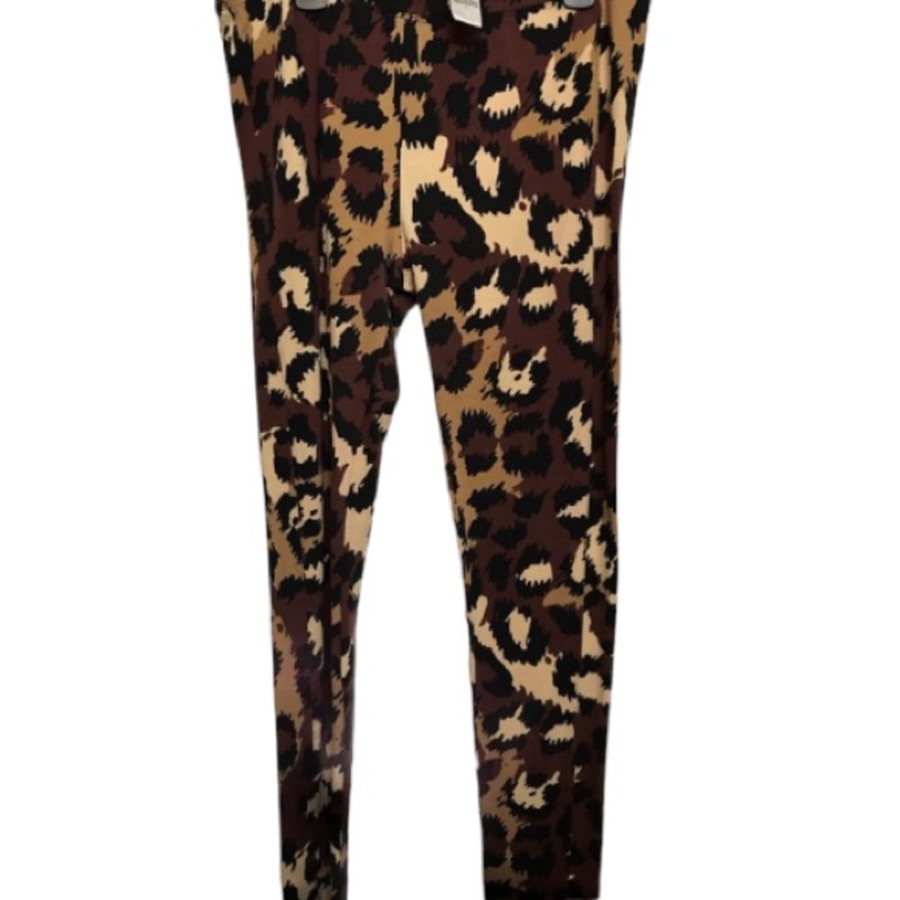 𝅺Diane Von Furstenberg DVF size large leopard print stretch legging